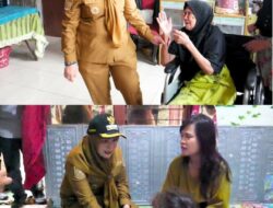 Walikota Bandar Lampung, Hj. Eva Dwiana, membagikan alat bantu disabilitas kepada warga yang membutuhkan di Kecamatan Teluk Betung Utara.